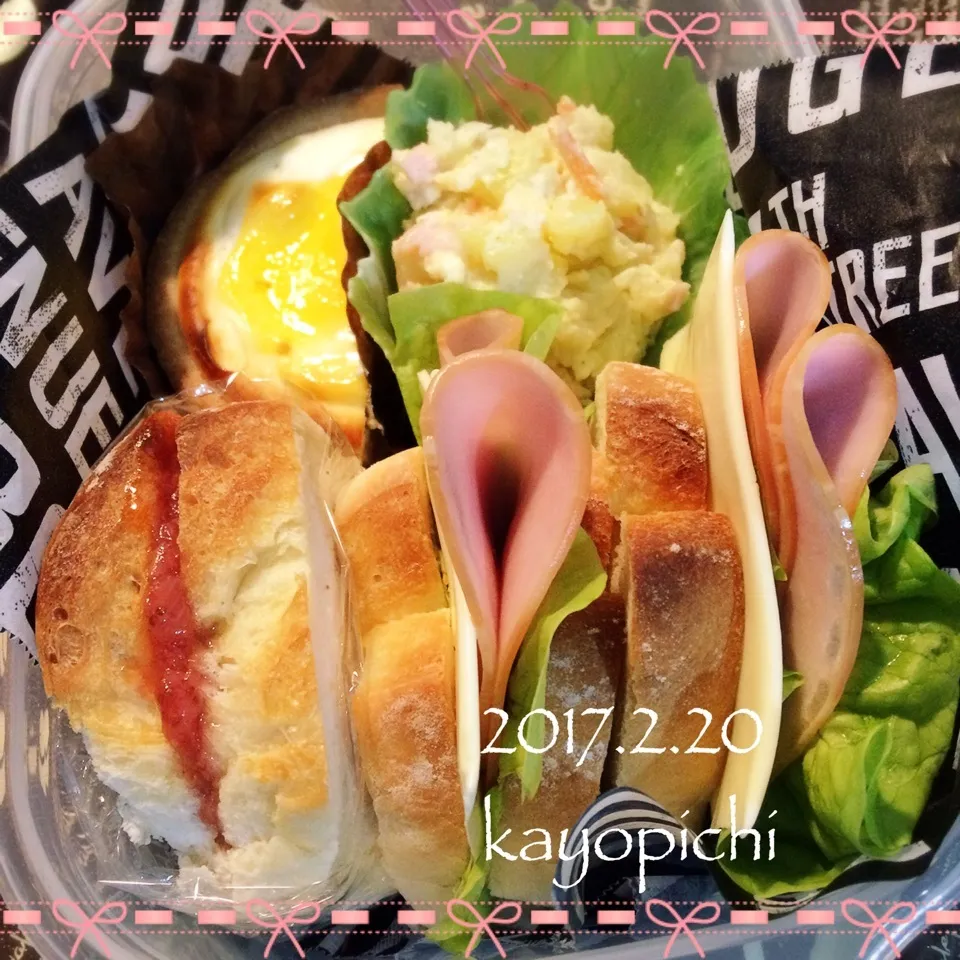 プチフランスパンのサンドイッチランチ|Kayopichiさん