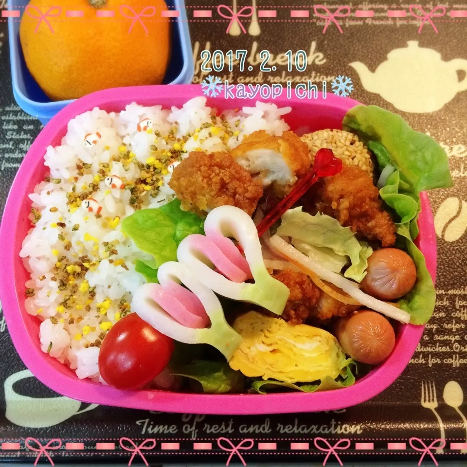 ハートを矢で射止めるよっ⤴︎ 💘💘💘今日のお弁当~~~|Kayopichiさん