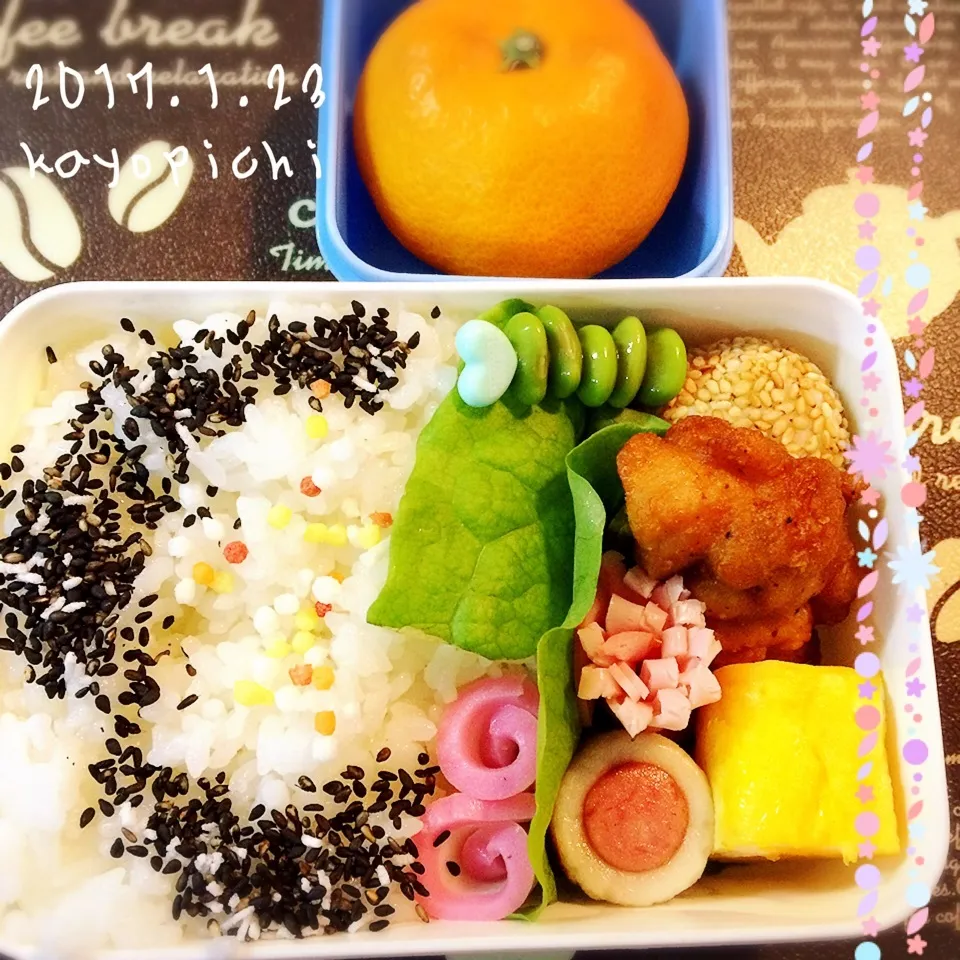 今日のお弁当( ¨̮ )⚐⚑ﾞ|Kayopichiさん