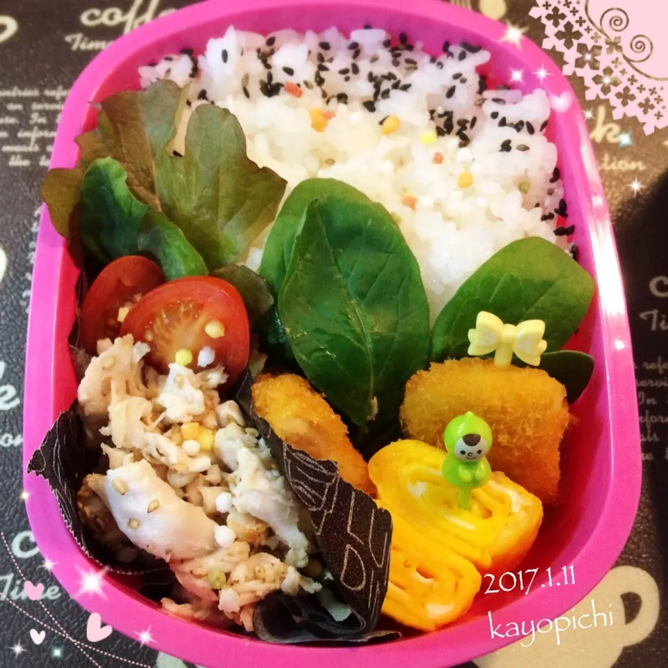 鳥ササミサラダのお弁当❤|Kayopichiさん