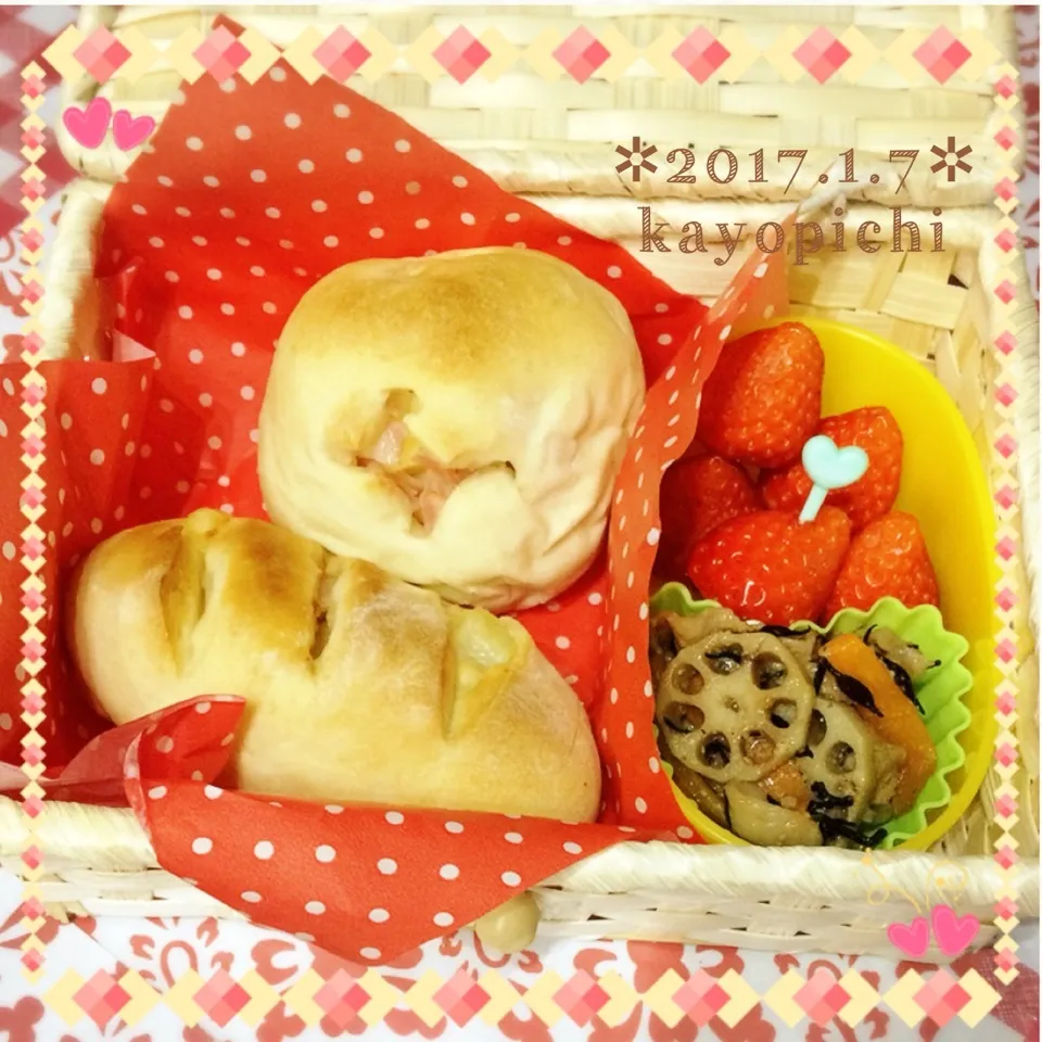 今日はパンのお弁当❤妹っちの分|Kayopichiさん