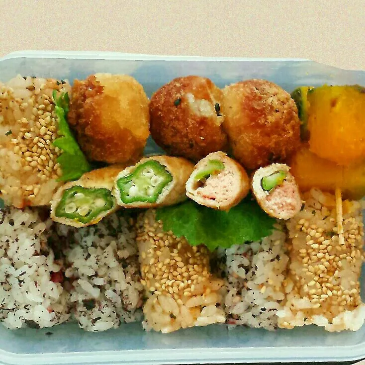 Snapdishの料理写真:中学生俵弁当|らぴすらずり(らぴ)さん