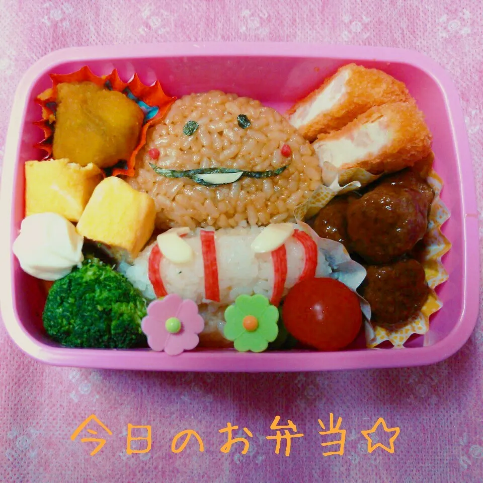 2016年6月23日 プールに入りたい！なめこ♡弁当|ししゃもさん