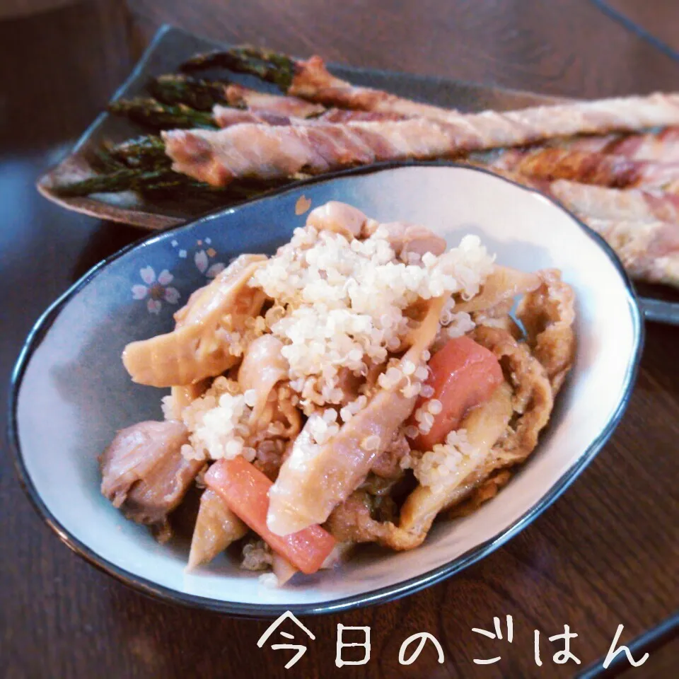 筍と鶏肉の煮物♥キヌア添え|ししゃもさん