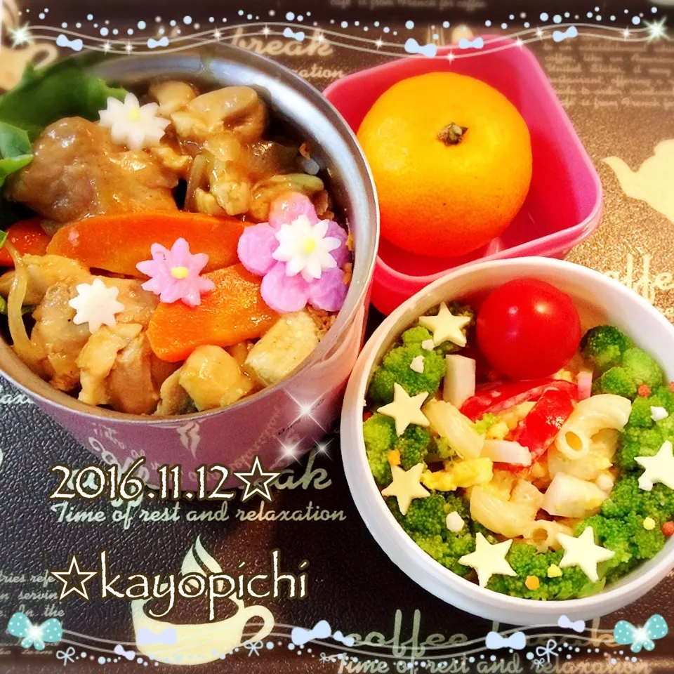 私作妹っちのお弁当〜丸いお弁当でクリスマスリースまねっこ❤️|Kayopichiさん