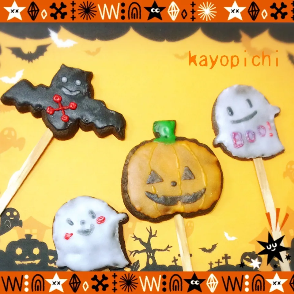 ハロウィン🎃👻アイシングクッキー|Kayopichiさん