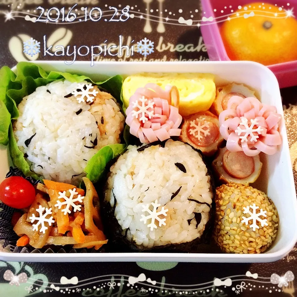 スノーフレーク❄飾りのわたし作娘っちのお弁当|Kayopichiさん