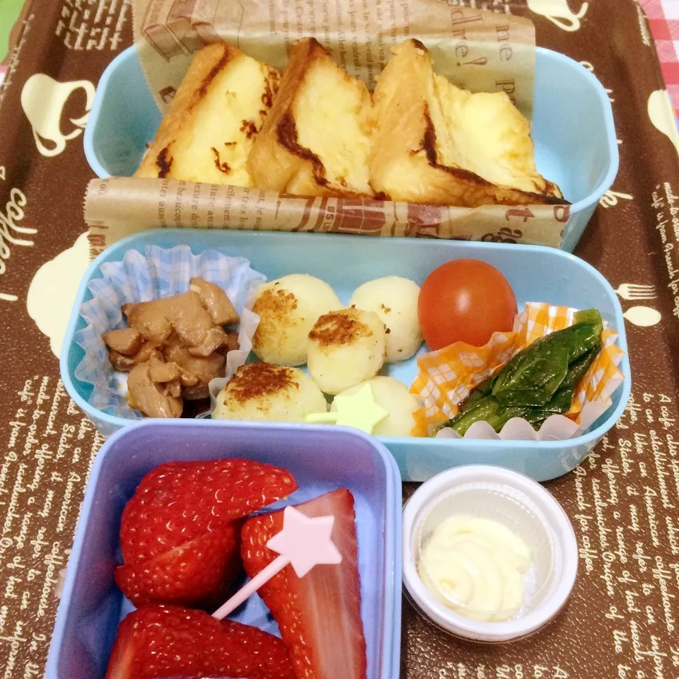 娘っち作~フレンチトーストのお弁当❤|Kayopichiさん