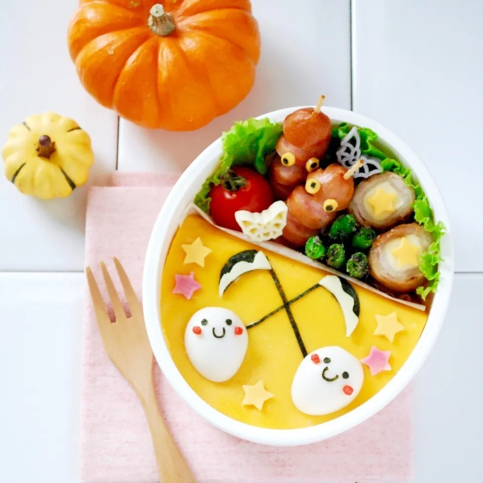 ハロウィンキャラ弁☆可愛い死神のオムライス弁当|ザッキー☆さん