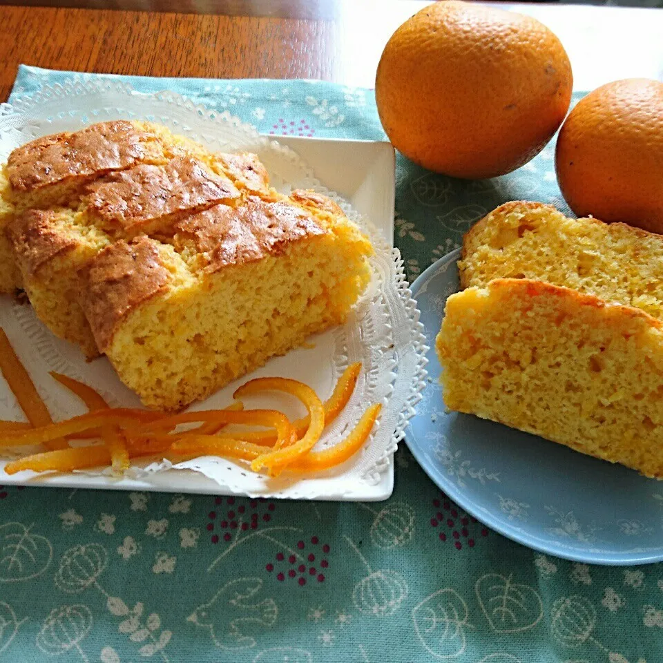 庭の甘夏みかんでケーキとピール(o^O^o)|おれくっしゃんさん