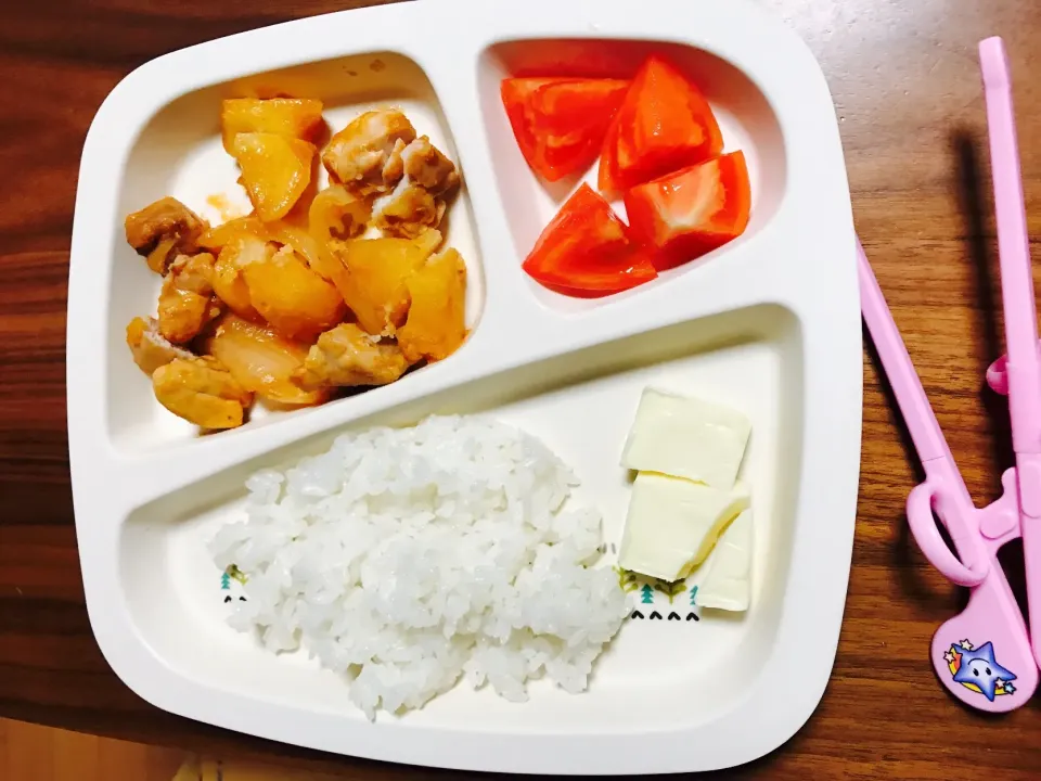 Snapdishの料理写真:いつかの2歳娘のお昼ご飯(^-^)|kayoko.wさん