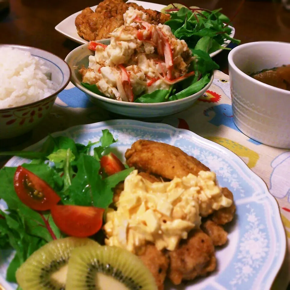 晩ご飯〜～鶏南蛮とか小芋のサラダとか|おれくっしゃんさん