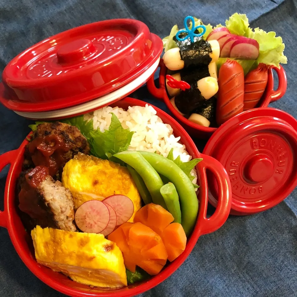 Snapdishの料理写真:先日の旦那の夜勤のお弁当🍱|ぷーはるひゅうさん