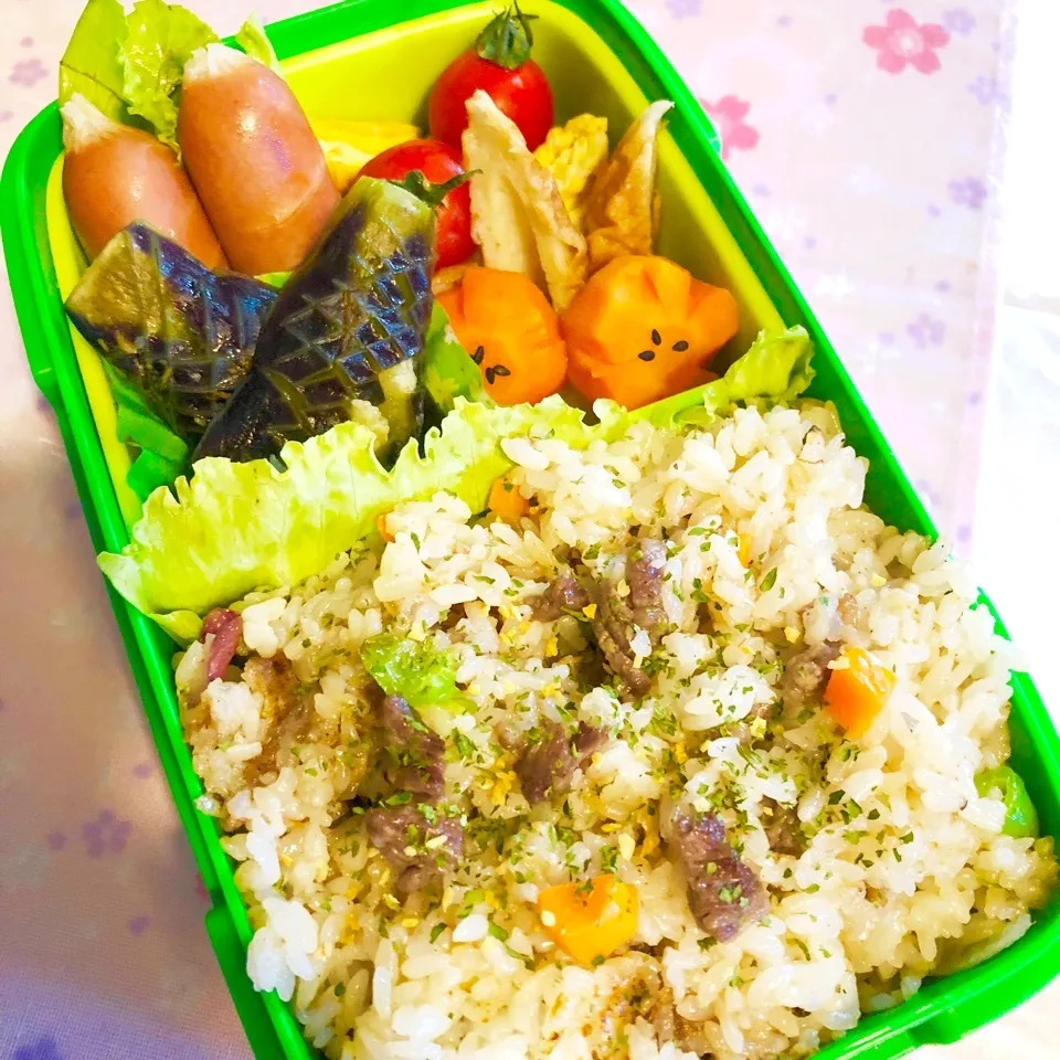 Snapdishの料理写真:昨日の旦那の夜勤のお弁当🍱|ぷーはるひゅうさん