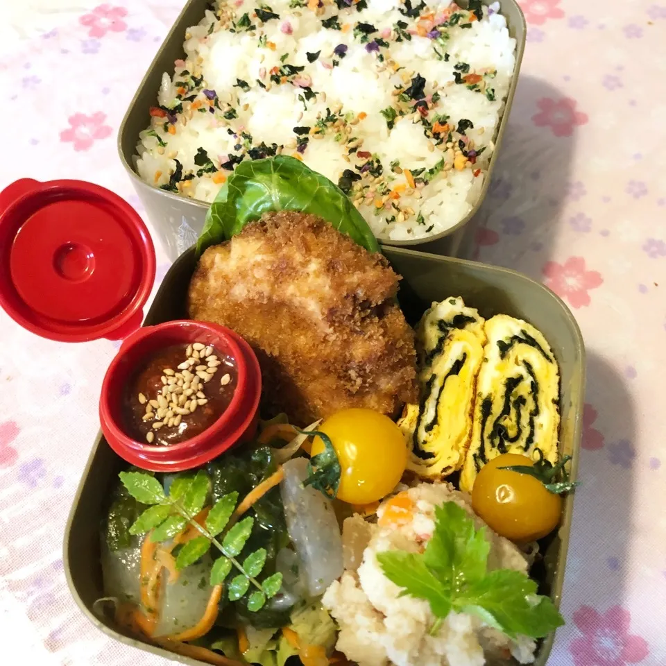 昨日の旦那の夜勤のお弁当🍱|ぷーはるひゅうさん