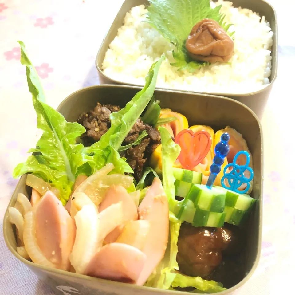 昨日の旦那の夜勤のお弁当🍱|ぷーはるひゅうさん