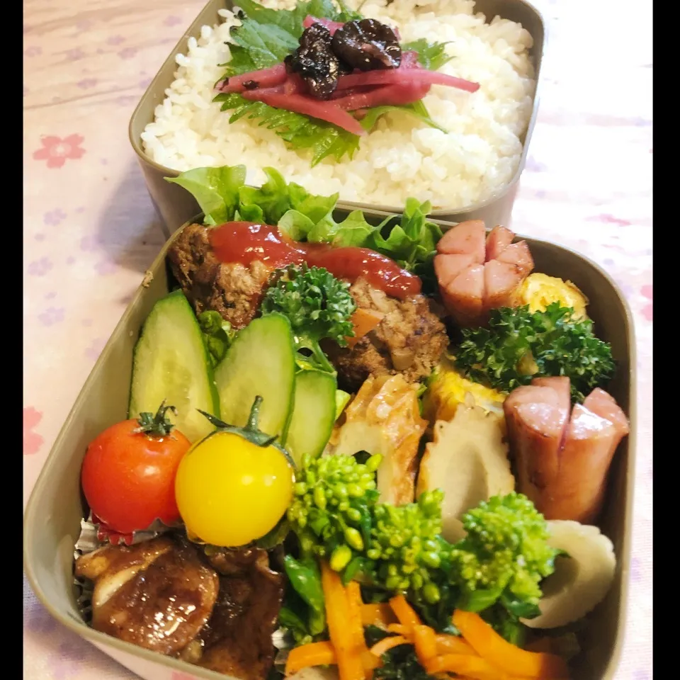 昨日の旦那の夜勤のお弁当！|ぷーはるひゅうさん