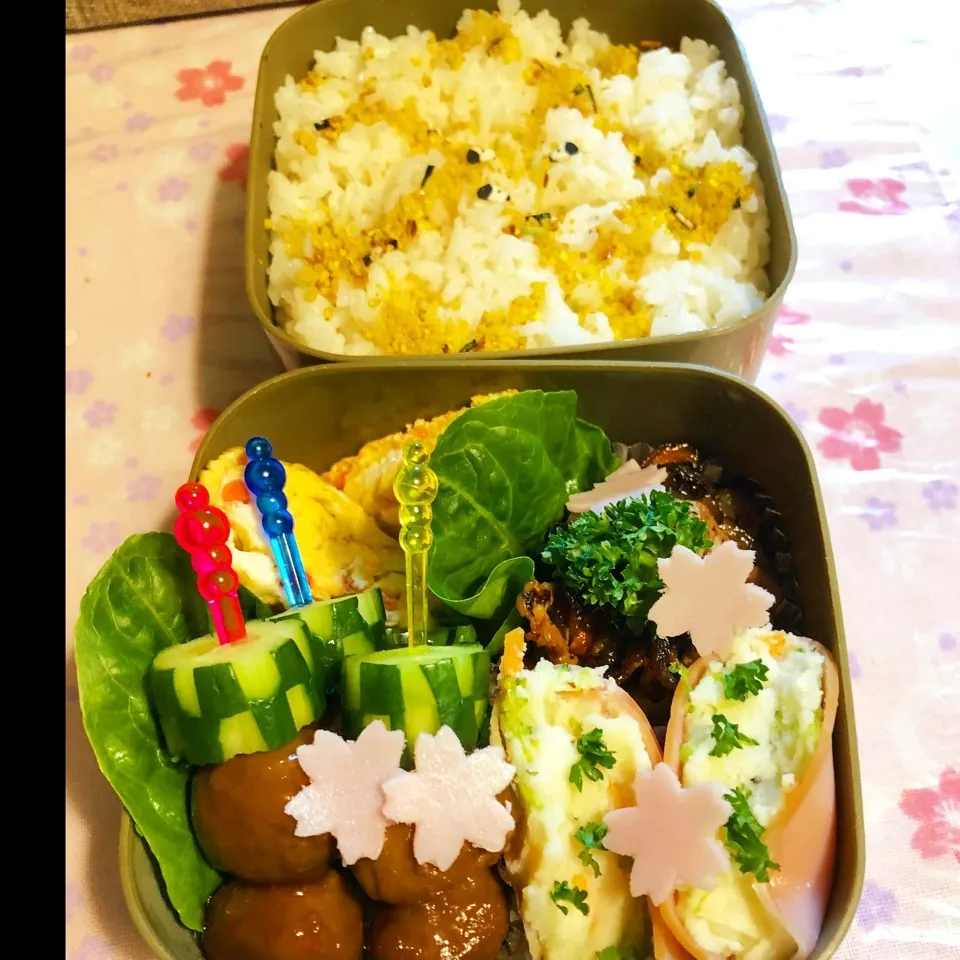 Snapdishの料理写真:旦那のお弁当🍱|ぷーはるひゅうさん