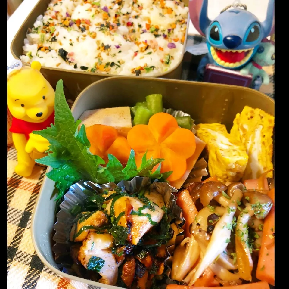 Snapdishの料理写真:旦那の夜勤のお弁当！|ぷーはるひゅうさん