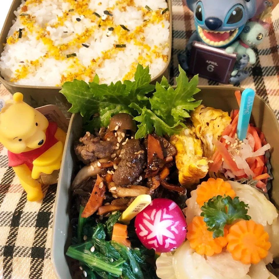 Snapdishの料理写真:昨日も旦那の夜勤のお弁当！|ぷーはるひゅうさん