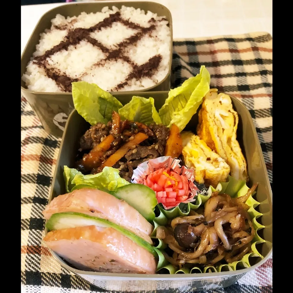 Snapdishの料理写真:昨日の旦那の夜勤のお弁当！|ぷーはるひゅうさん