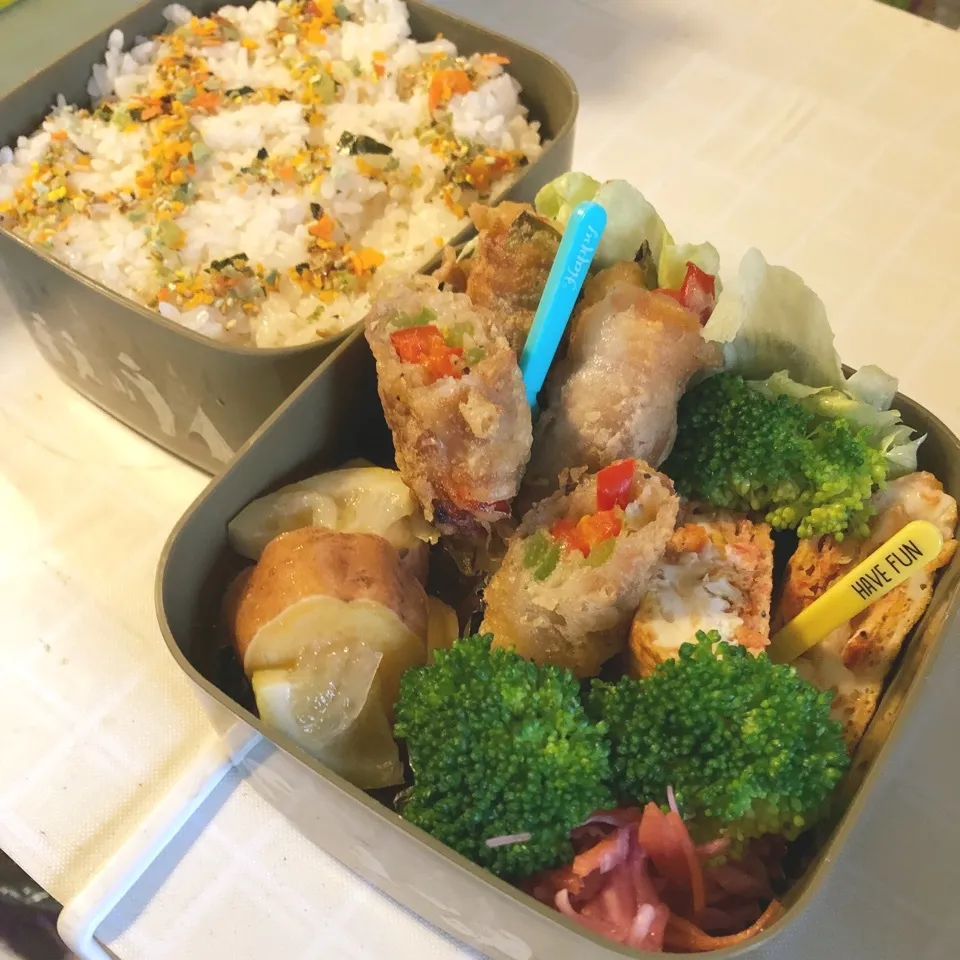 Snapdishの料理写真:今日の旦那のお弁当！|ぷーはるひゅうさん