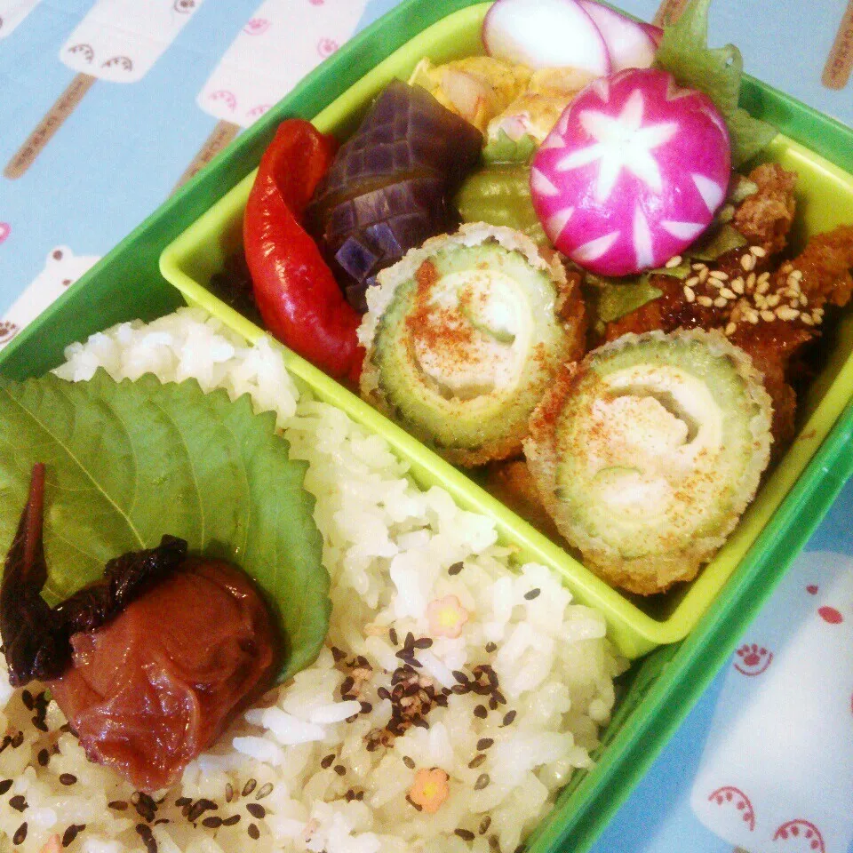 昨日の旦那の夜勤のお弁当♪|ぷーはるひゅうさん