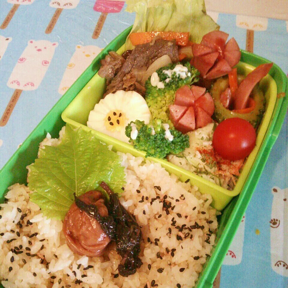 旦那の夜勤のお弁当♪|ぷーはるひゅうさん