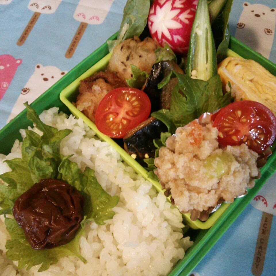 Snapdishの料理写真:旦那の夜勤のお弁当♪|ぷーはるひゅうさん