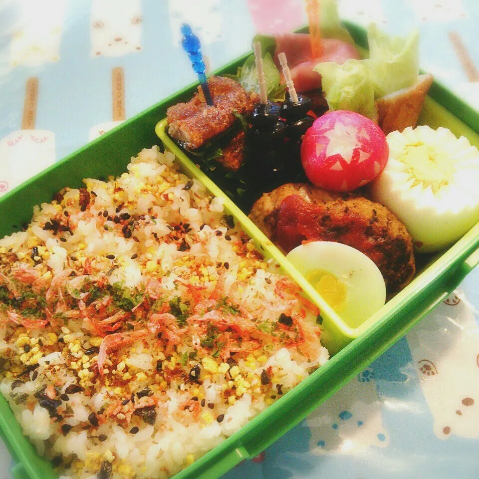 Snapdishの料理写真:旦那の夜勤のお弁当♪|ぷーはるひゅうさん