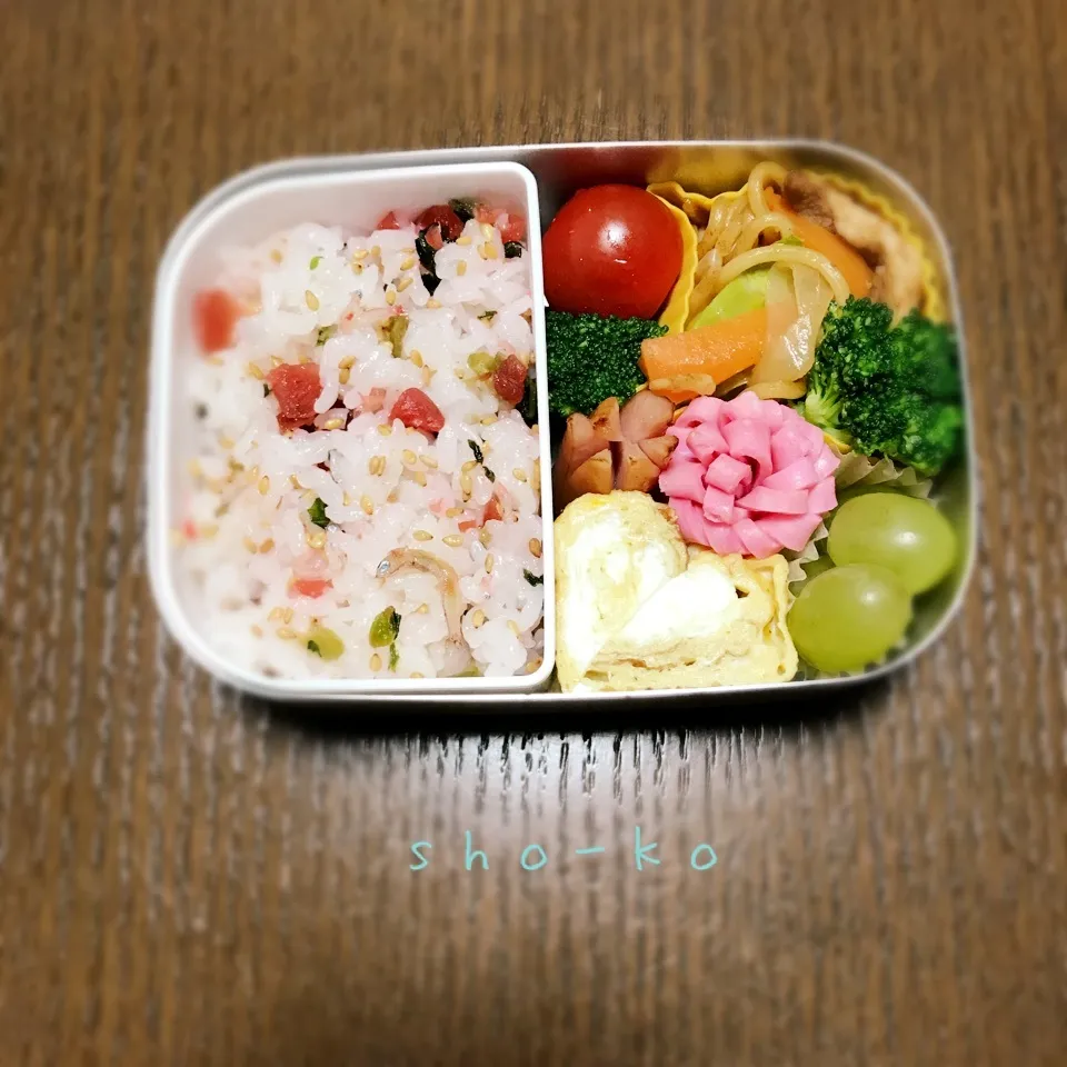 カリカリ梅混ぜご飯お弁当|sho-koさん