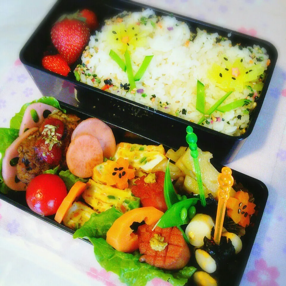 Snapdishの料理写真:旦那の夜勤のお弁当♪|ぷーはるひゅうさん