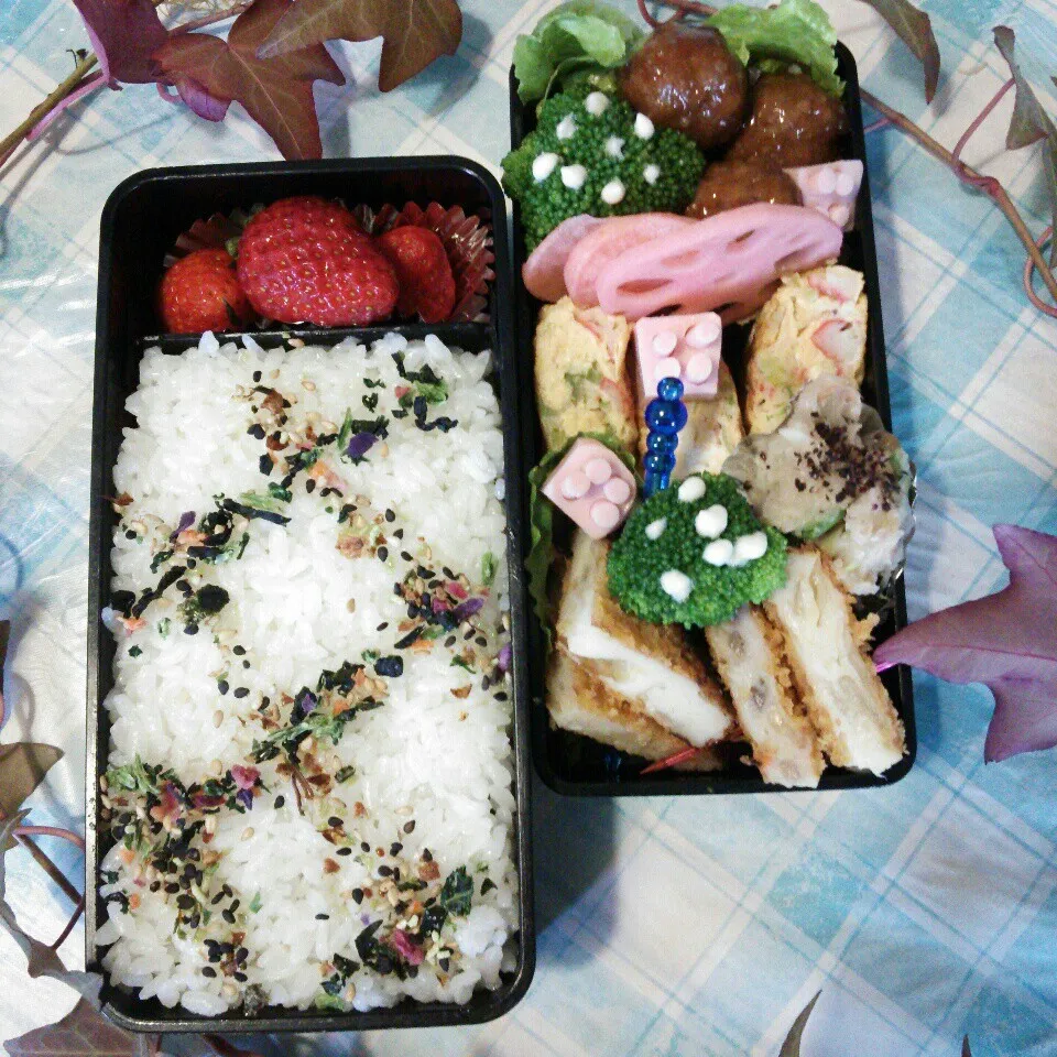 今日の旦那の夜勤のお弁当！|ぷーはるひゅうさん