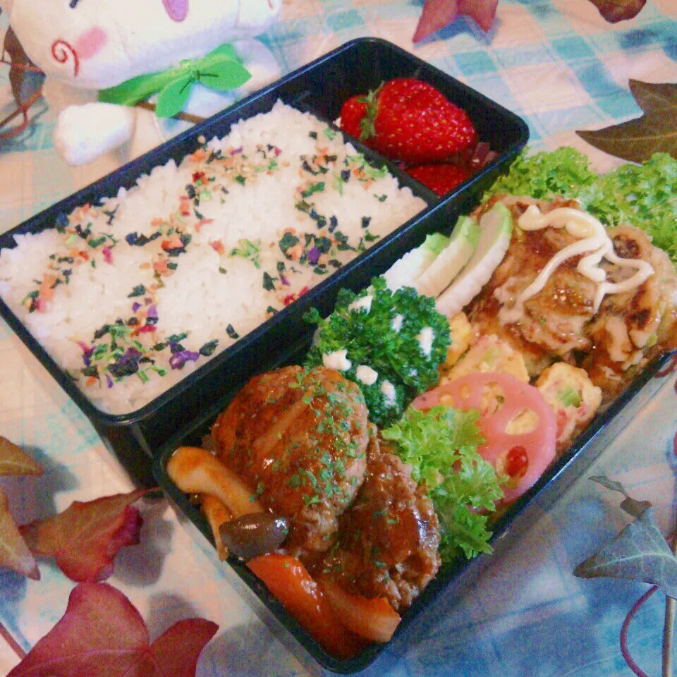 旦那の夜勤のお弁当♪|ぷーはるひゅうさん