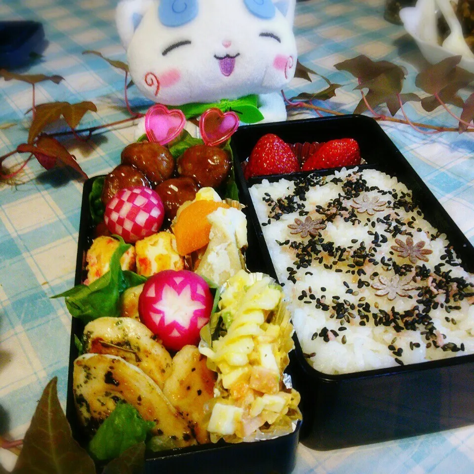 今日の旦那のお弁当♪|ぷーはるひゅうさん