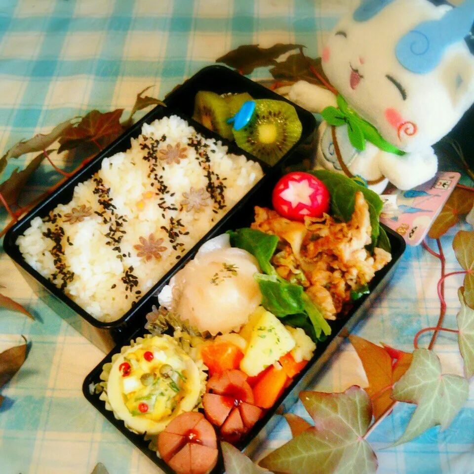 旦那の夜勤のお弁当♪|ぷーはるひゅうさん