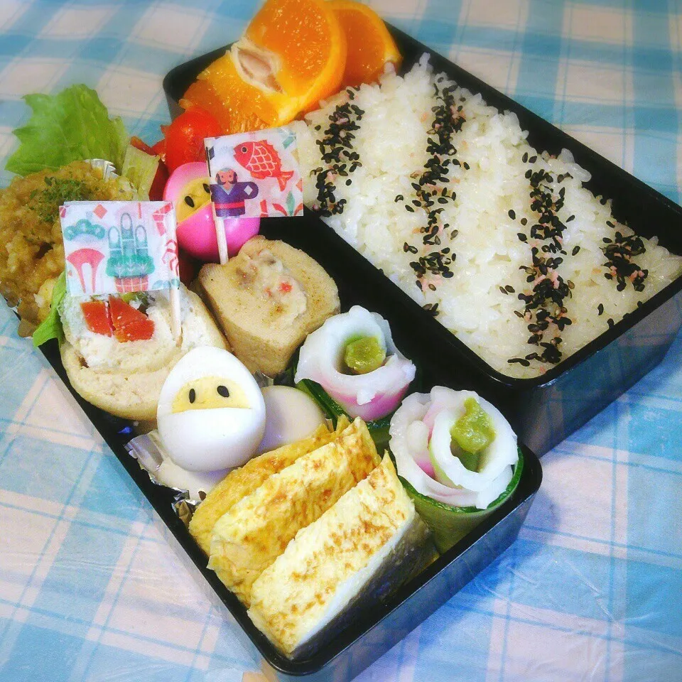 Snapdishの料理写真:昨日の旦那のお弁当♪|ぷーはるひゅうさん