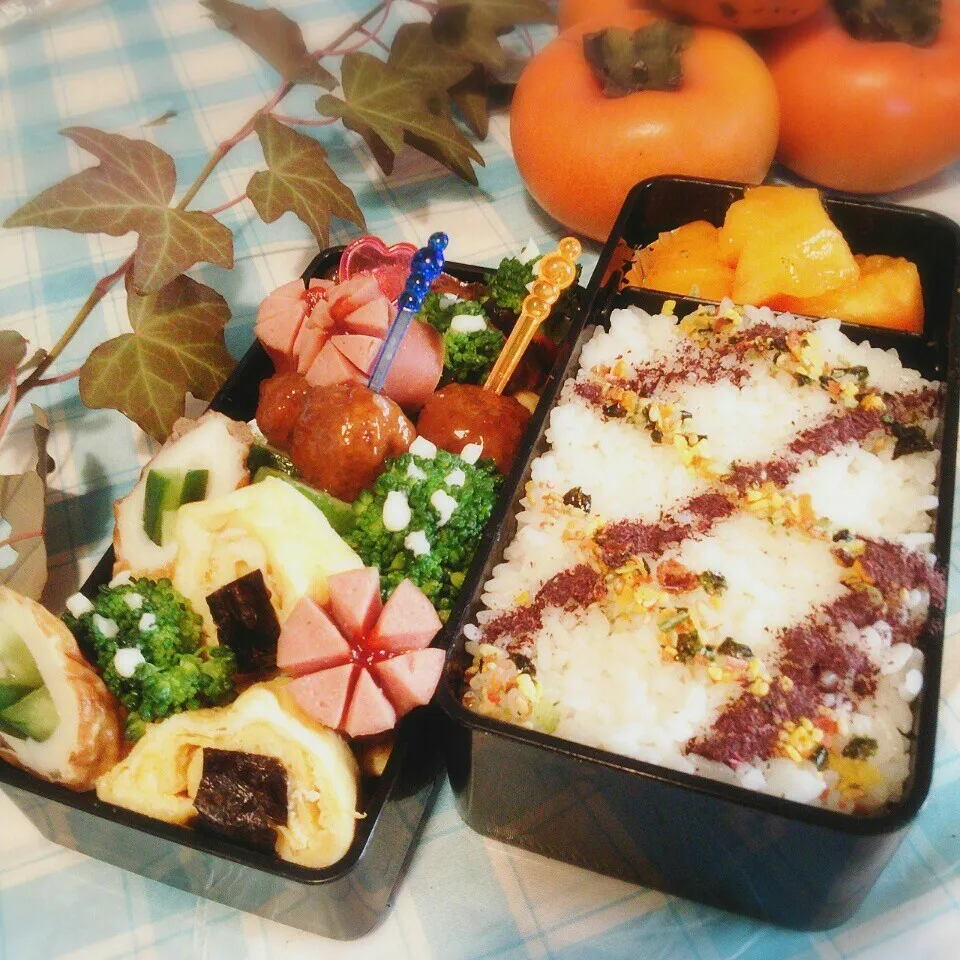 Snapdishの料理写真:昨日の旦那の夜勤のお弁当♪|ぷーはるひゅうさん