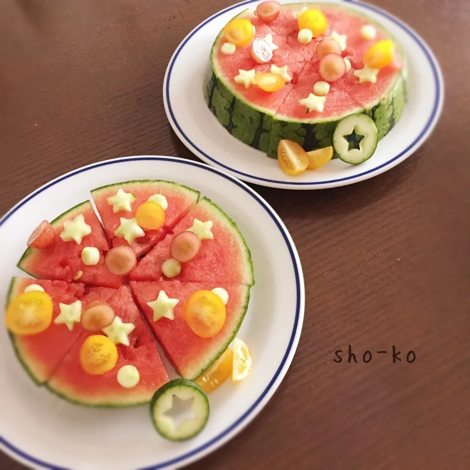 のりPさんのマネっこスイカピザ🍉|sho-koさん