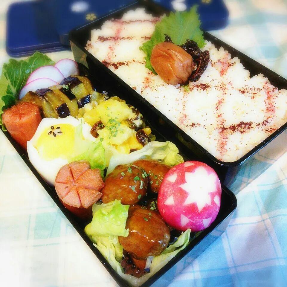 Snapdishの料理写真:旦那の夜勤のお弁当♪|ぷーはるひゅうさん