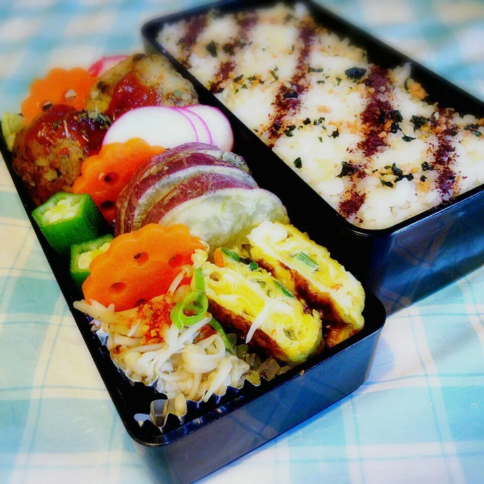 旦那の夜勤のお弁当♪|ぷーはるひゅうさん