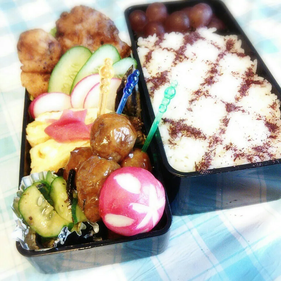 昨日の旦那の夜勤のお弁当♪|ぷーはるひゅうさん