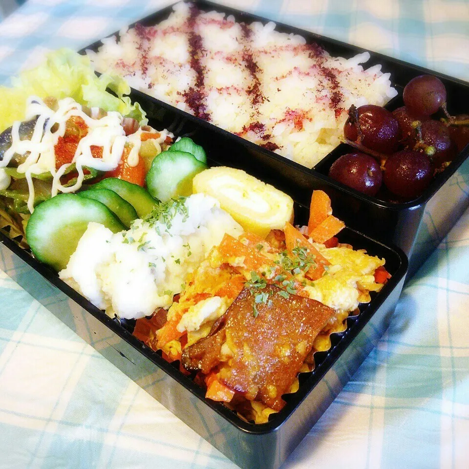 旦那の夜勤のお弁当♪|ぷーはるひゅうさん