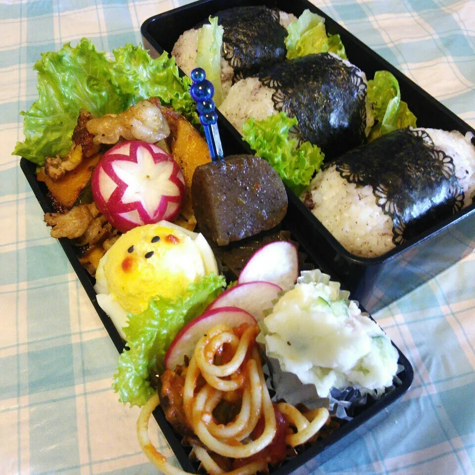 Snapdishの料理写真:旦那の夜勤のお弁当！|ぷーはるひゅうさん