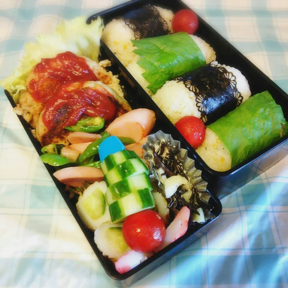 旦那の夜勤のお弁当♪|ぷーはるひゅうさん