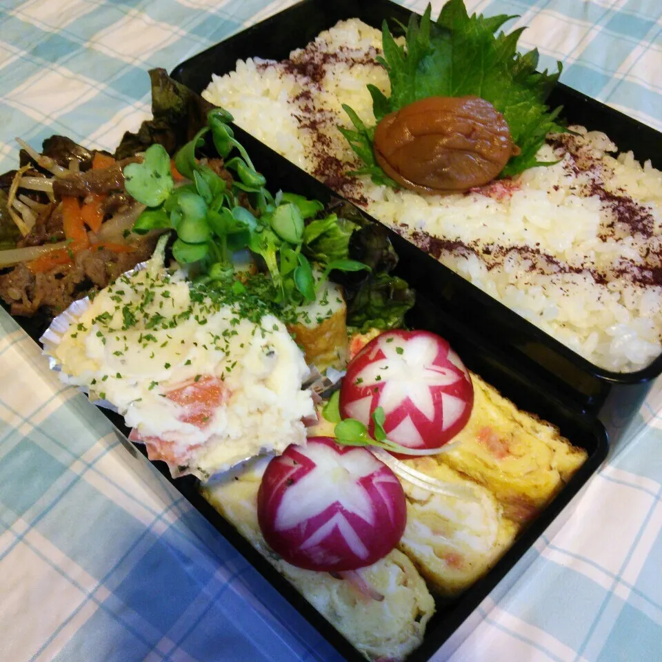 旦那の夜勤のお弁当！|ぷーはるひゅうさん