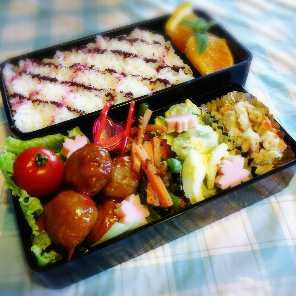 旦那の夜勤のお弁当♪|ぷーはるひゅうさん