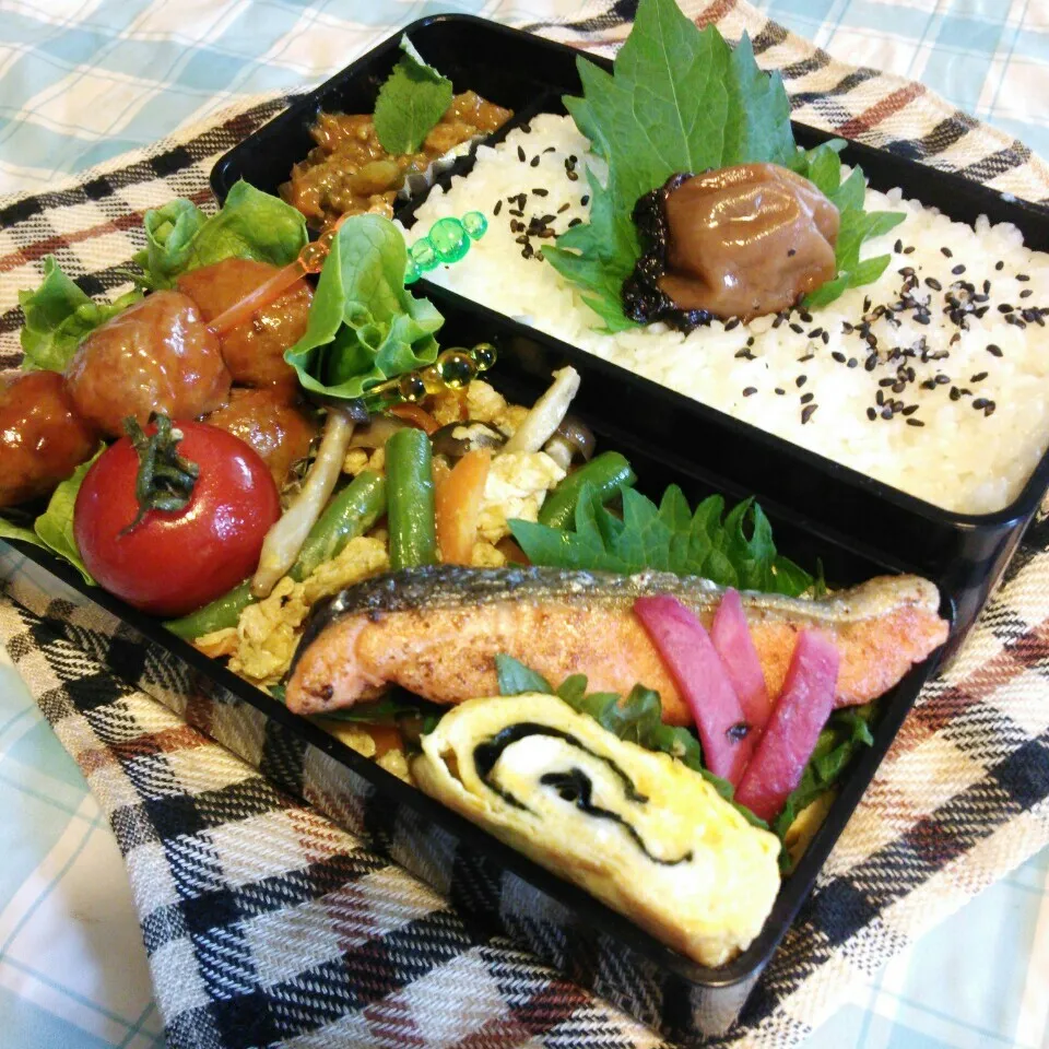 旦那の夜勤のお弁当♪|ぷーはるひゅうさん