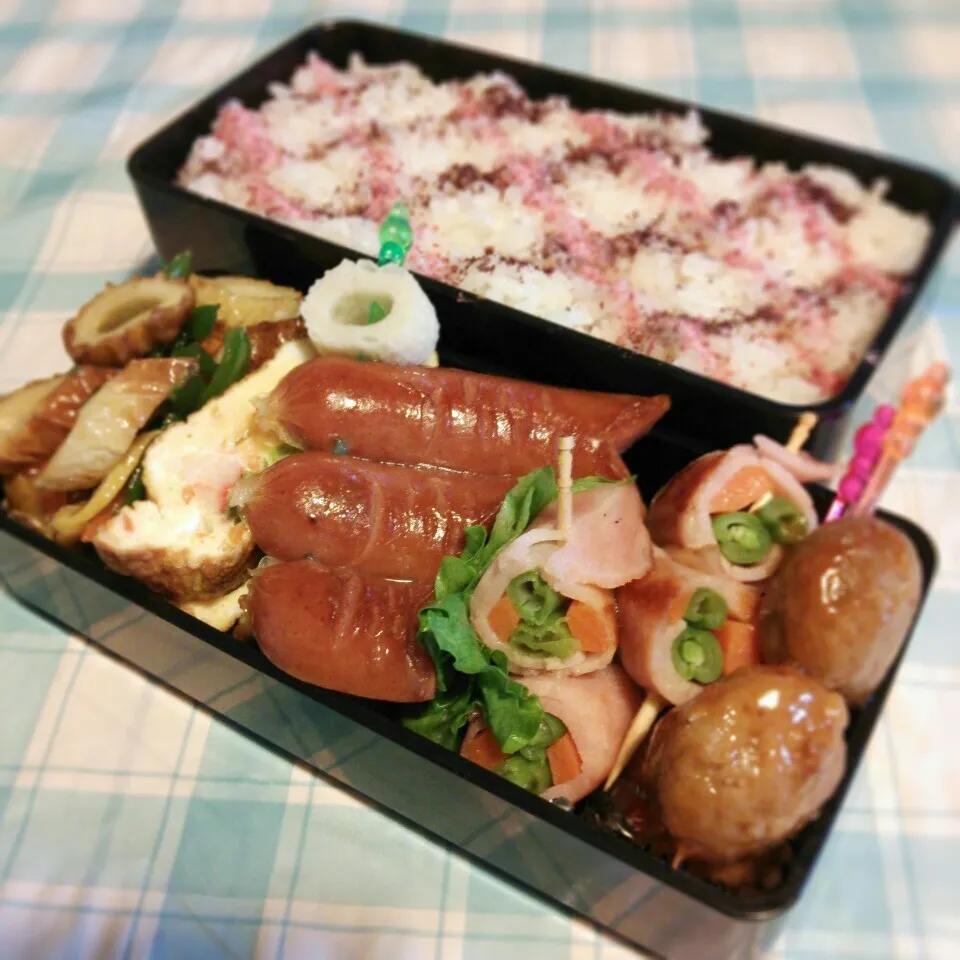 旦那のお弁当♪|ぷーはるひゅうさん