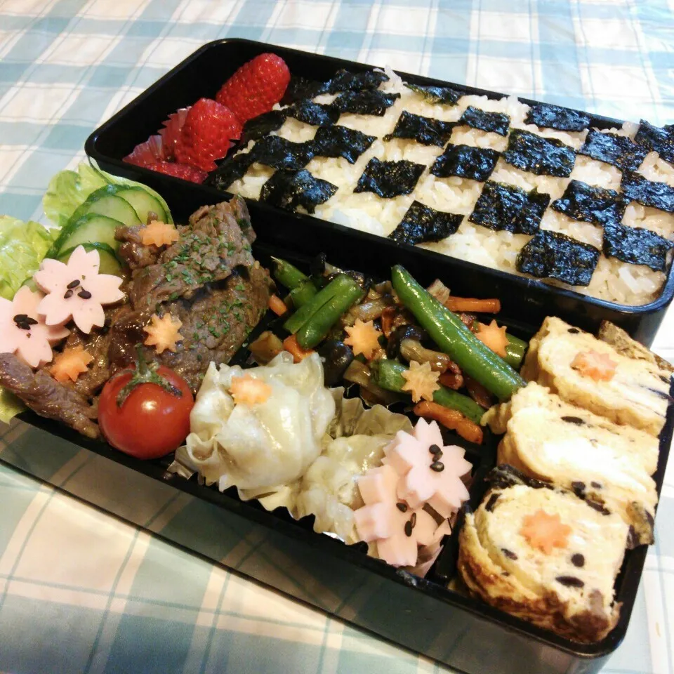 旦那の夜勤のお弁当♪|ぷーはるひゅうさん